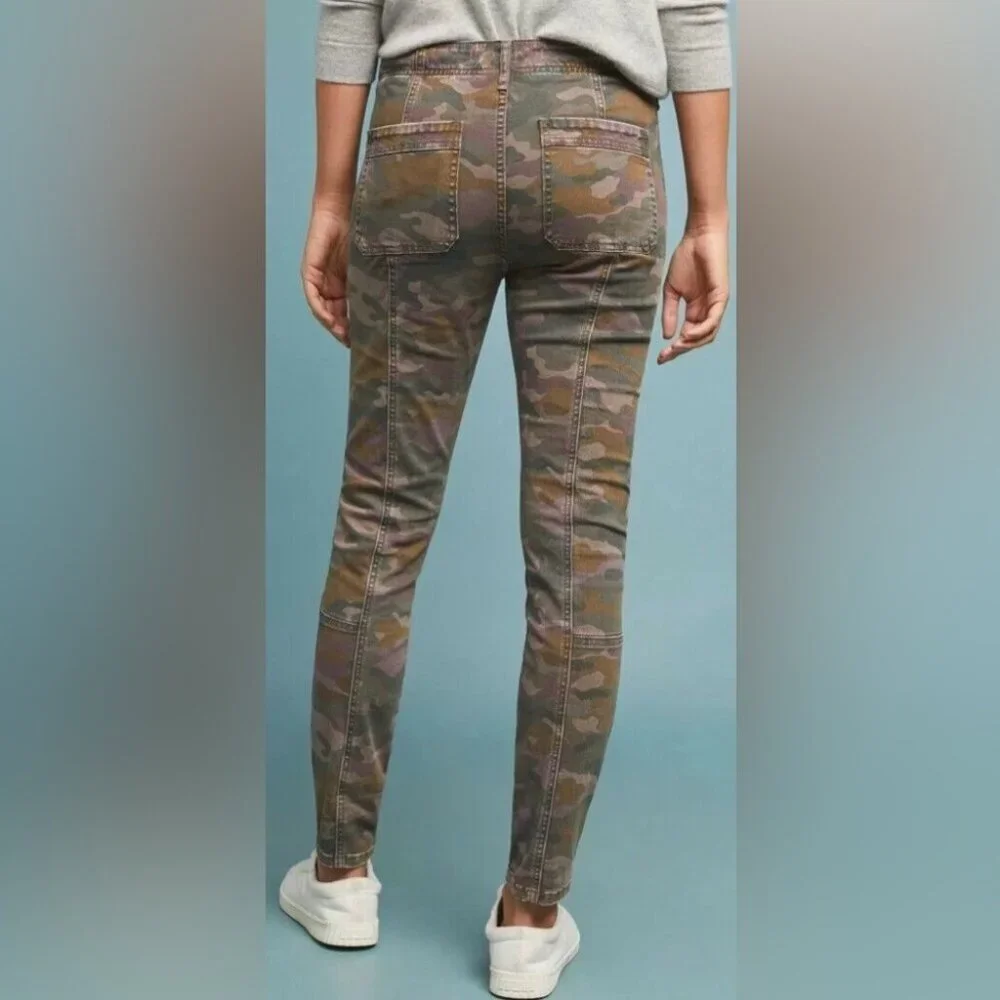 Anthropologie Slim Camo Button Fly Jefferson Utility Pants